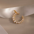 Pearl Moon Charm  Silver 18K Gold Plated