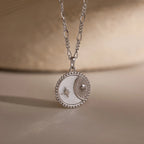 Gabi Coin Necklace Silver 18K Gold Plated