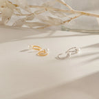 Lila Pearl Huggies Silver 18K Gold Plated