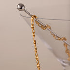 Mini Mariner Chain Necklace Silver 18K Gold Plated