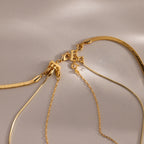 Triple Layering  Spring Rings Clasp Silver 18K Gold Plated