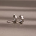 Hexagon Audrey Huggies Silver 18K Gold Plated