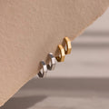 Hexagon Audrey Huggies Silver 18K Gold Plated