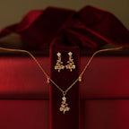 Holiday Diamond Tree Necklace Silver 18K Gold Plated