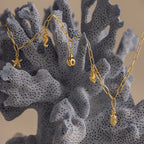 Ocean Charm Necklace Silver 18K Gold Plated