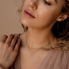 Callie Box Chain Name Necklace Silver 18K Gold Plated