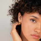 Chunky Double Hoops Silver 18K Gold Plated