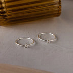 Alex Dainty Letter Ring Silver 18K Gold Plated