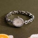 Oval Infinity Link Timepiece Silver 18K Gold Plated