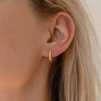 Thea Twisted Huggies Silver 18K Gold Plated
