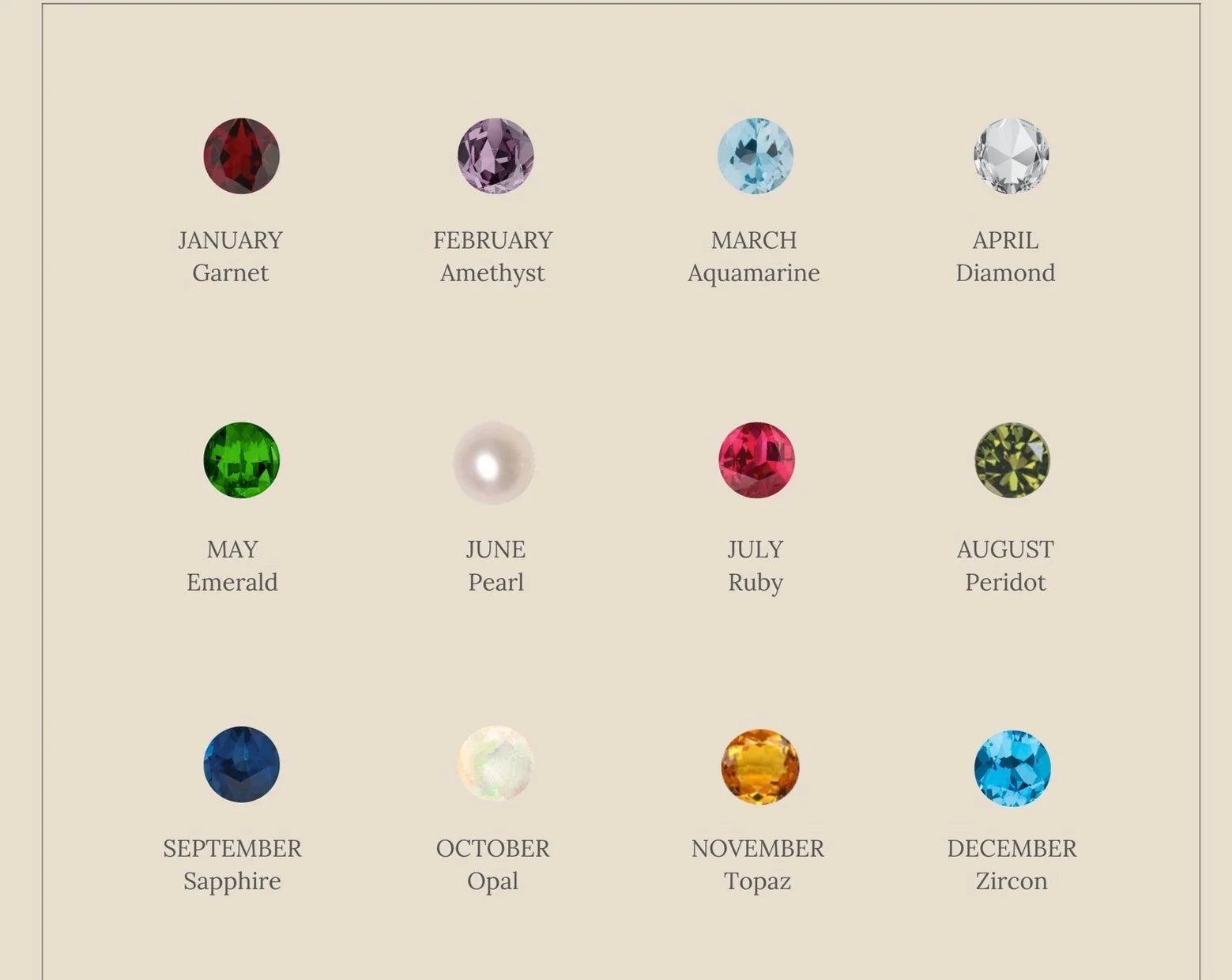 Triple Birthstone Huggies