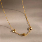 Multiple Bubble Letter Necklace Silver 18K Gold Plated