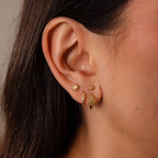 Celestial Sun Huggies Silver 18K Gold Plated