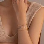 Opal & Diamond Cuff Bracelet Silver 18K Gold Plated