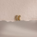 Aquamarine Cluster Flatback Studs Silver 18K Gold Plated