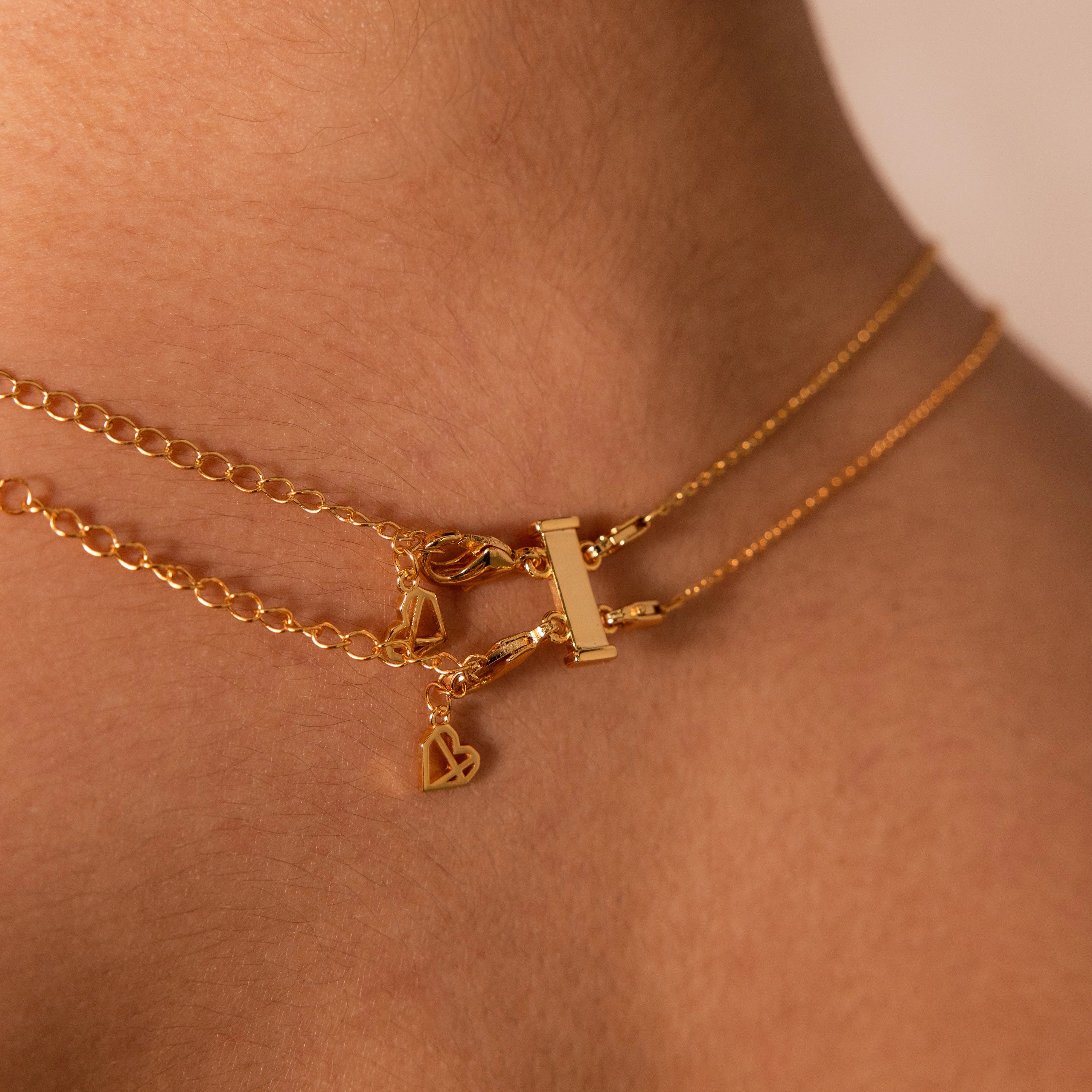 Double Layering Clasp Silver 18K Gold Plated