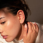 Diamond Earrings Set Silver 18K Gold Plated