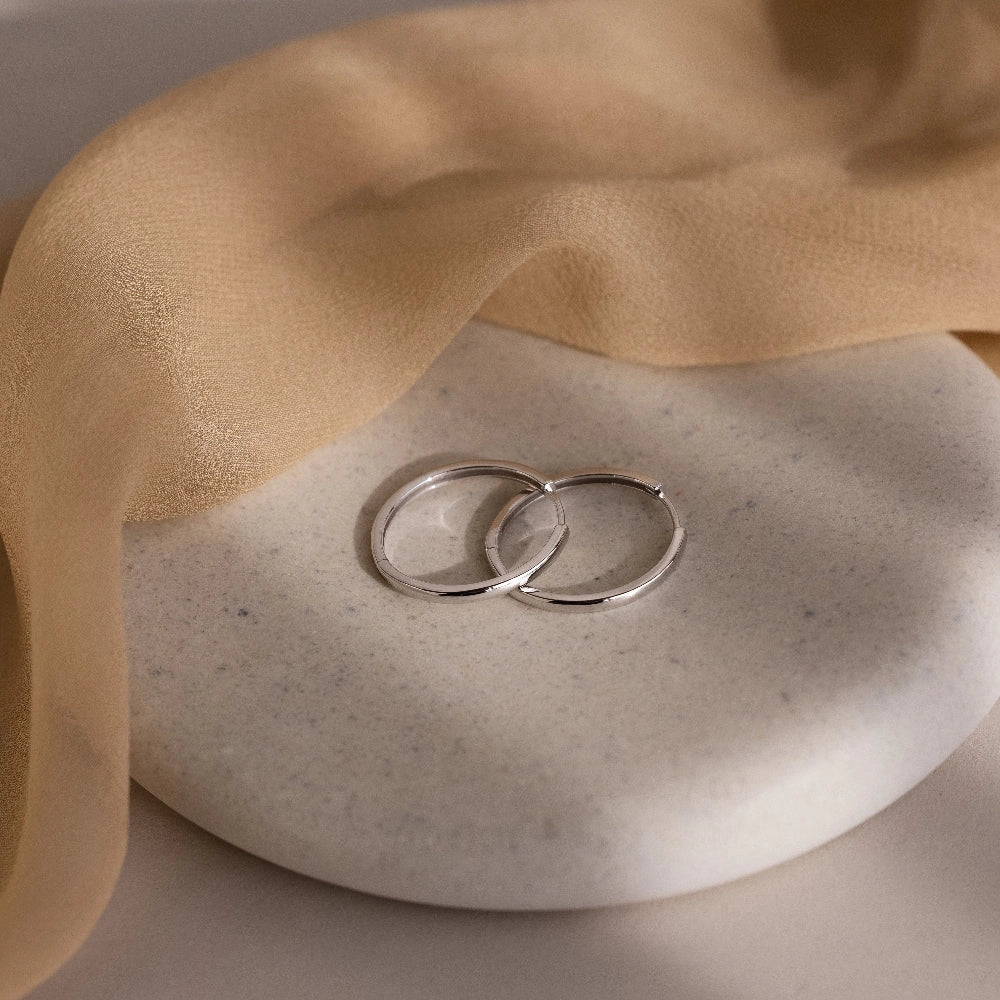 Classic Hoops Silver 18K Gold Plated