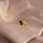 Toi et Moi Teardrop Heart Ring Silver 18K Gold Plated