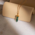 Agate Quartz Necklace Silver 18K Gold Plated