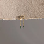 Agate Diamond Dangle Earrings Silver 18K Gold Plated