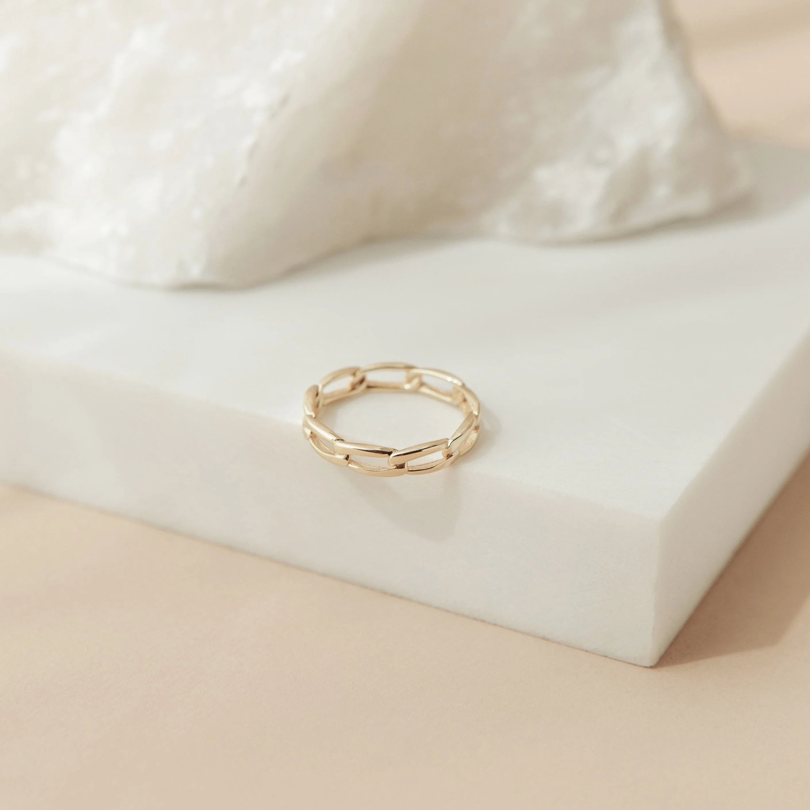 Link Ring Silver 18K Gold Plated