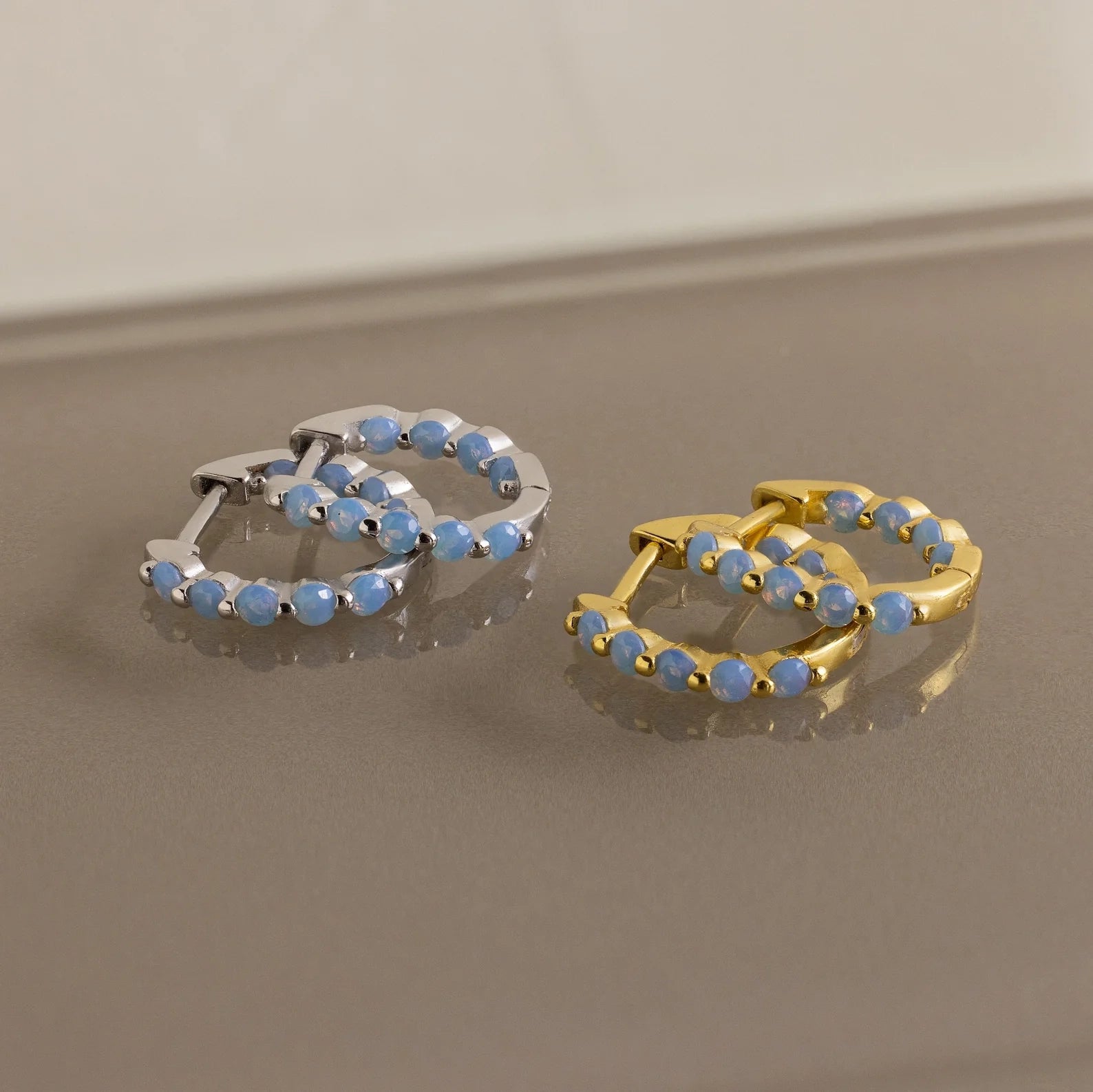 Inside Out Ivy Huggies Silver 18K Gold Plated