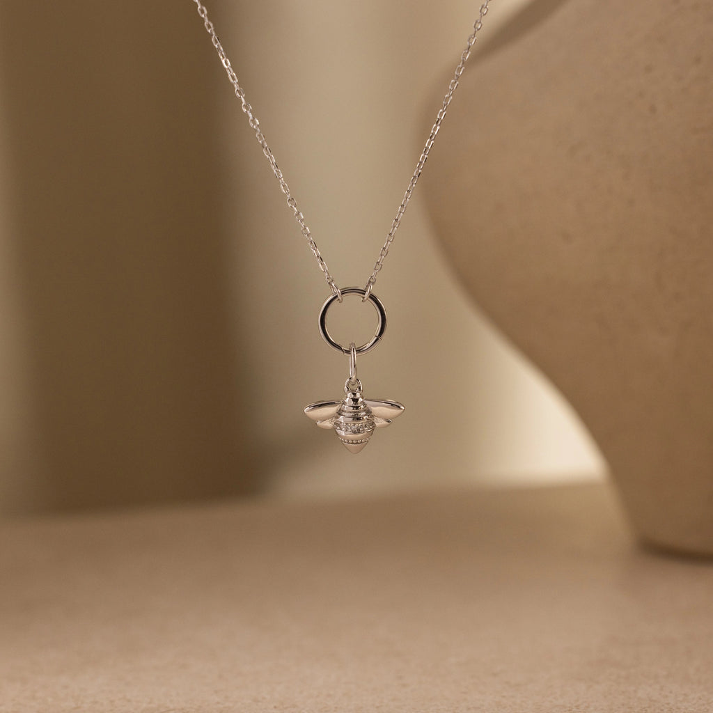 Honeybee Charm Silver 18K Gold Plated
