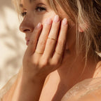 Skinny Stacking Rings Set Silver 18K Gold Plated
