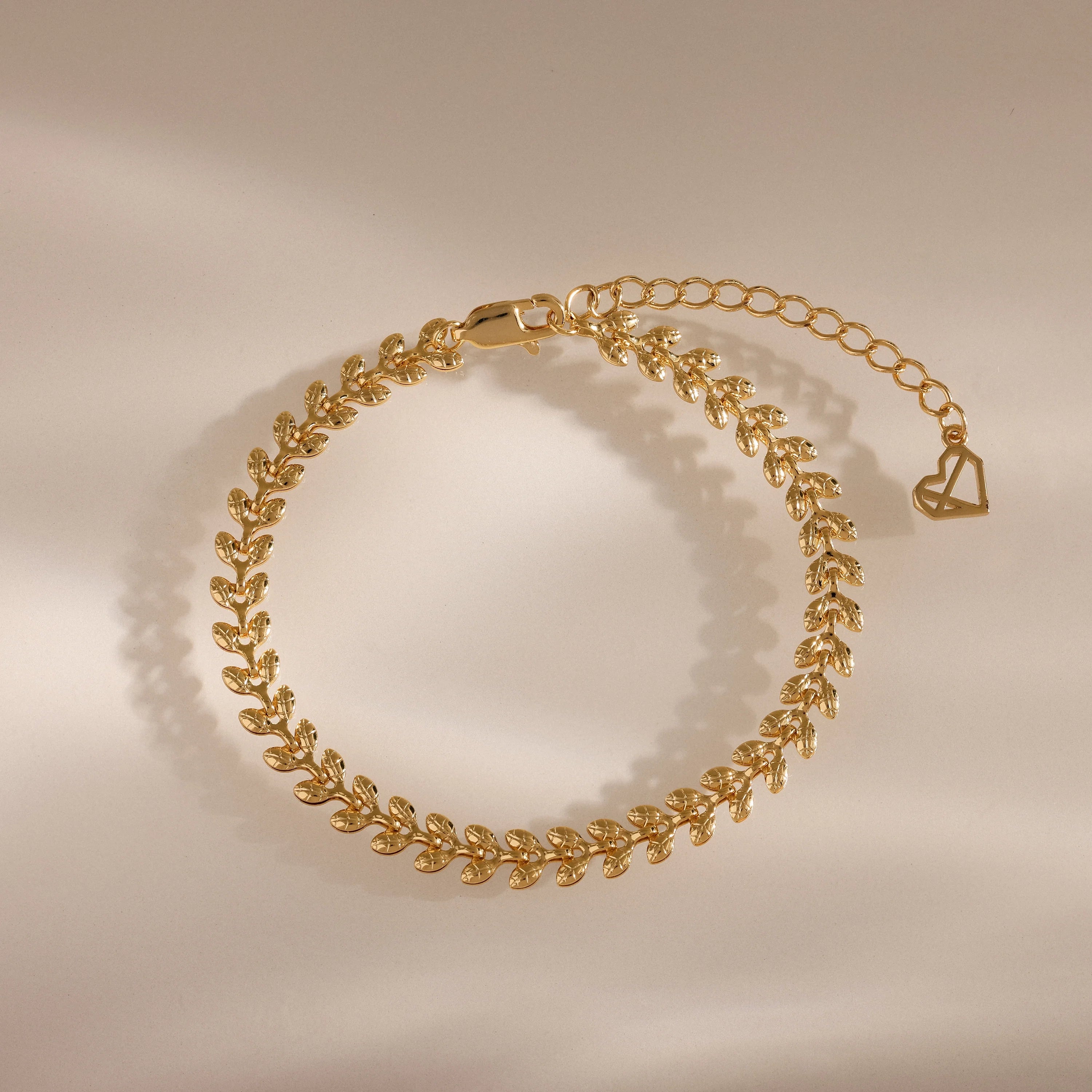 Fishtail Chain Bracelet Silver 18K Gold Plated