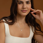 Tiny Initial Tag Necklace Silver 18K Gold Plated