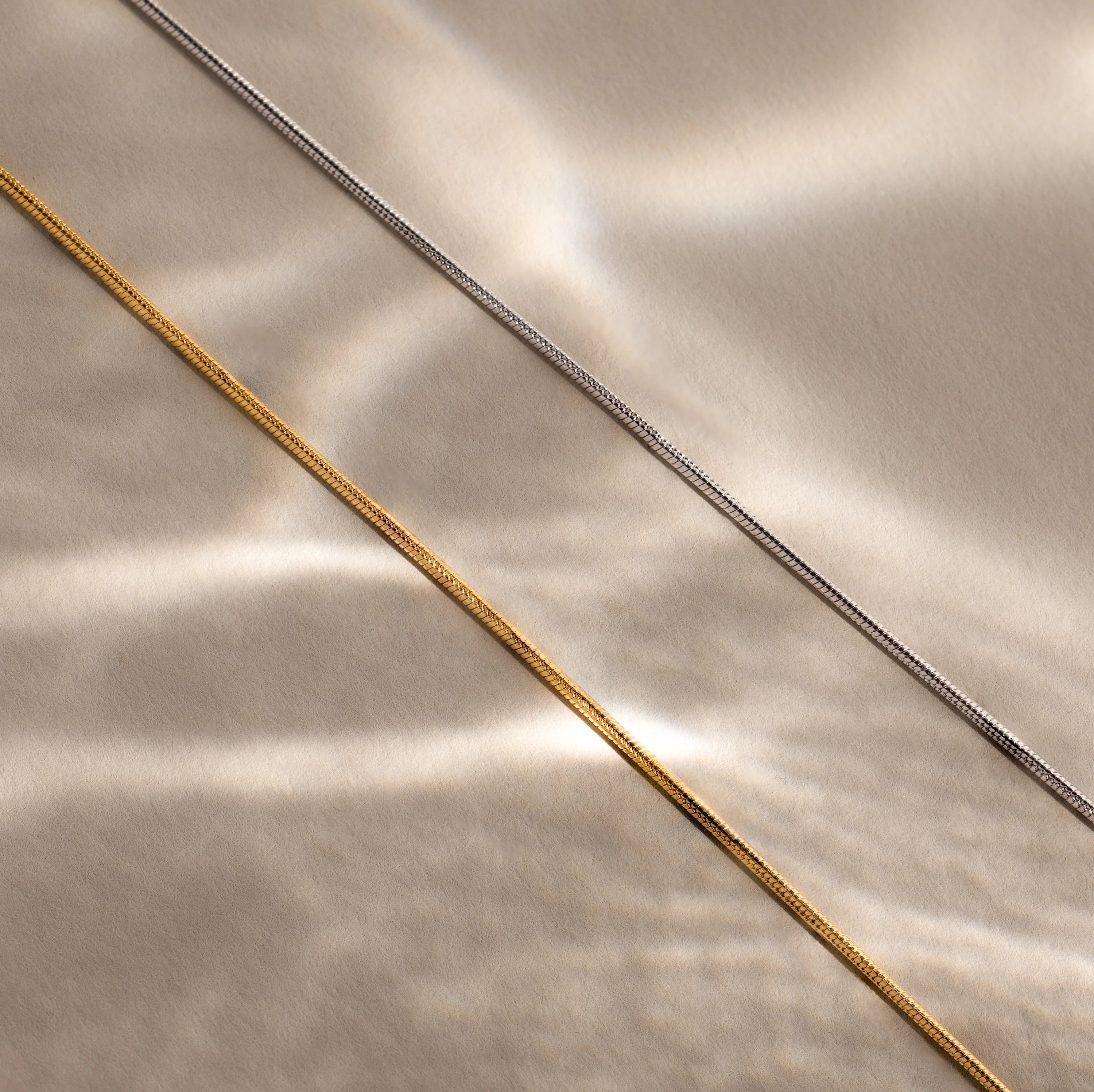 Alice Thin Snake Chain Silver 18K Gold Plated