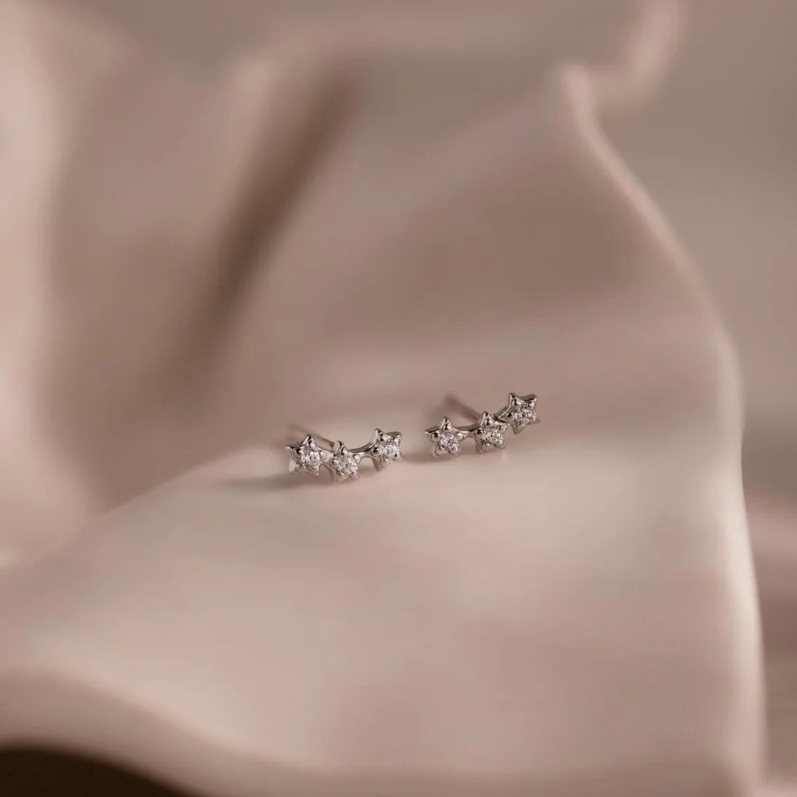 Stella Star Studs Silver 18K Gold Plated