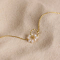 Interlocking Pearl Necklace Silver 18K Gold Plated
