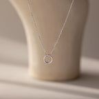 Large Rolo Clasp Necklace Silver 18K Gold Plated