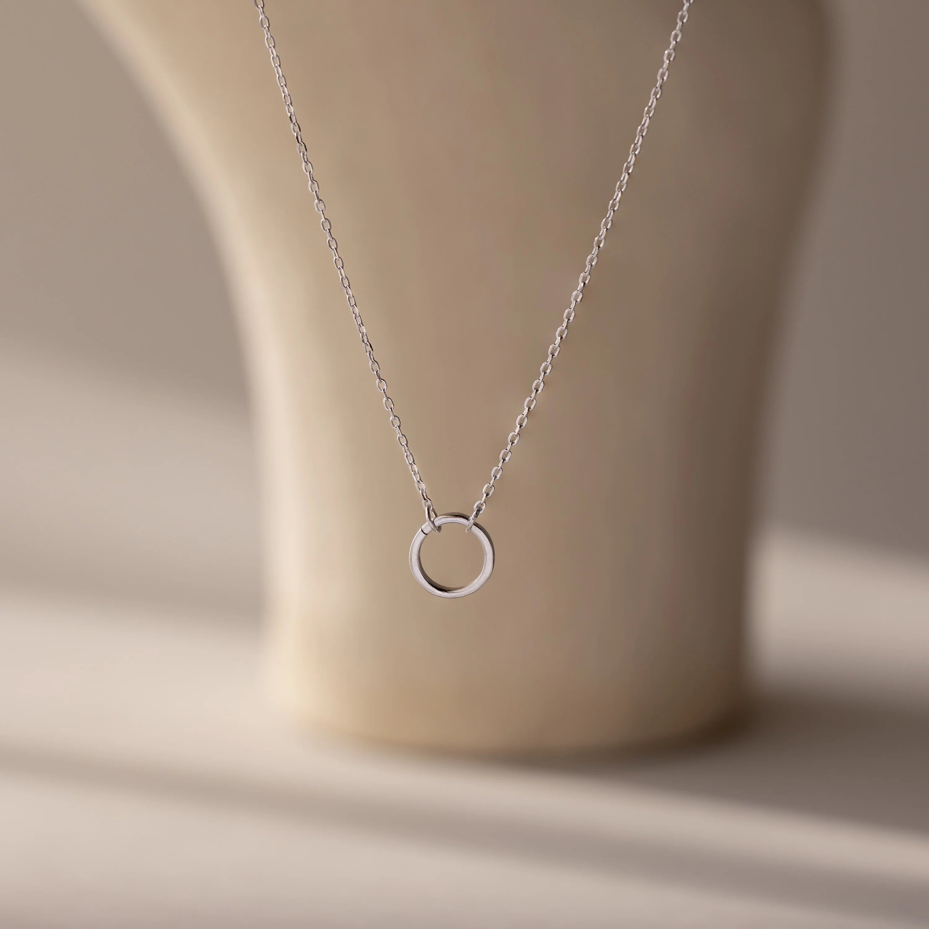Large Rolo Clasp Necklace Silver 18K Gold Plated