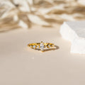 Harlow Diamond Ring Silver 18K Gold Plated