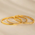 Lace Diamond Bangle Silver 18K Gold Plated