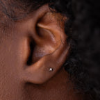 North Star Flatback Studs Silver 18K Gold Plated