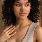 Lace Birthstone Necklace Silver 18K Gold Plated