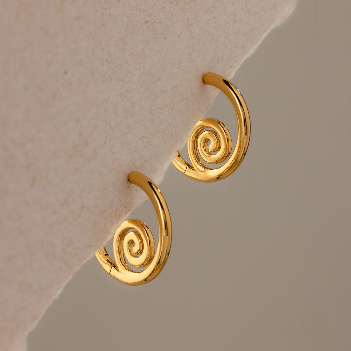Spiral Swirl Hoops  Silver 18K Gold Plated