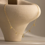 Seaside Charm Pearl Necklace Silver 18K Gold Plated