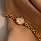 Oval Infinity Link Timepiece Silver 18K Gold Plated