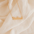 Maine Kid's Name Necklace Silver 18K Gold Plated