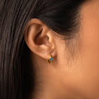 Athena Birthstone Huggies Silver 18K Gold Plated
