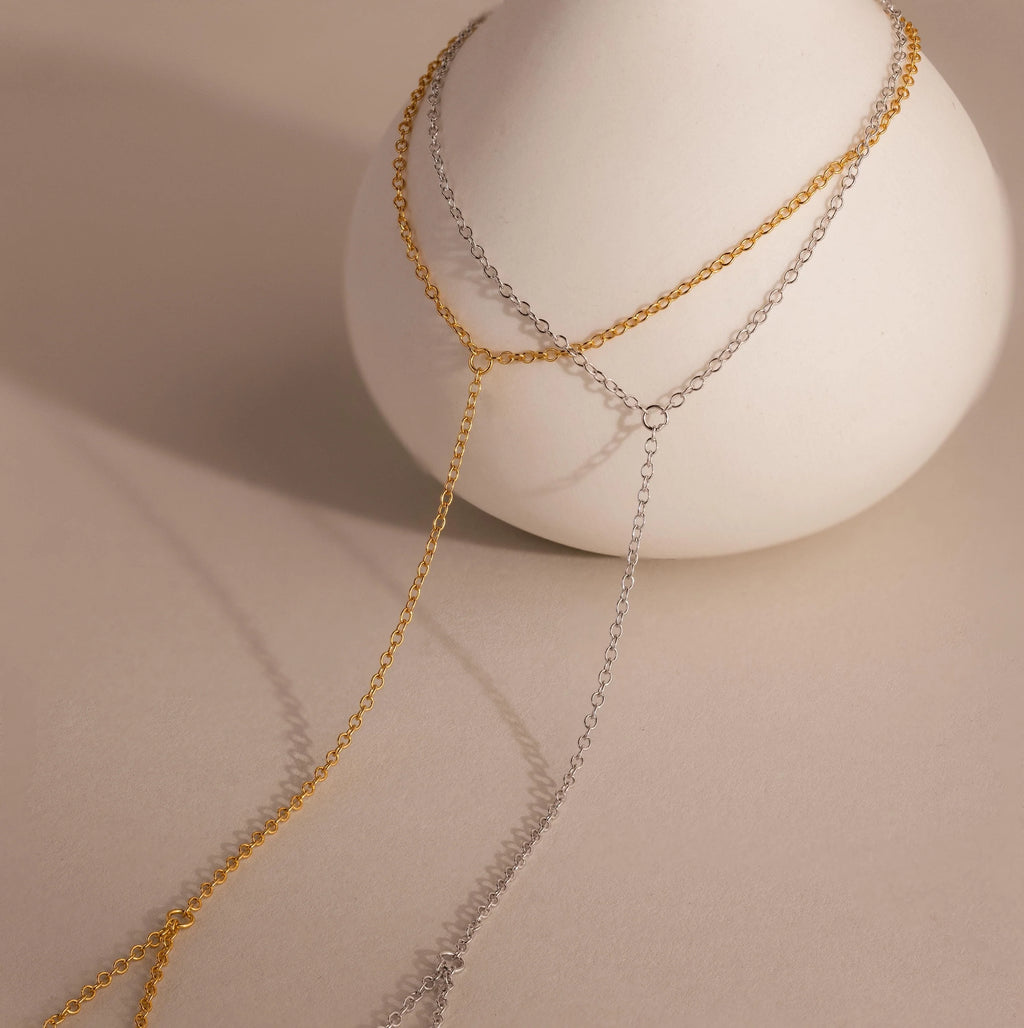 Dainty Hand Chain Bracelet Silver 18K Gold Plated