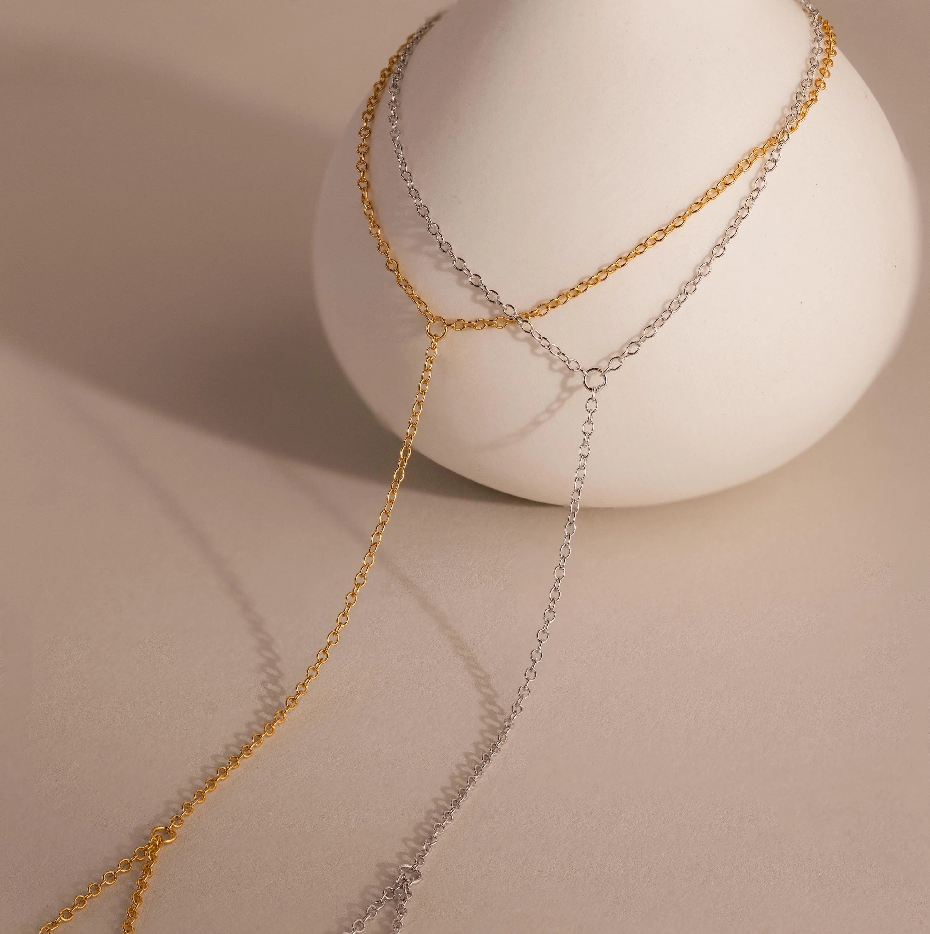 Dainty Hand Chain Bracelet Silver 18K Gold Plated