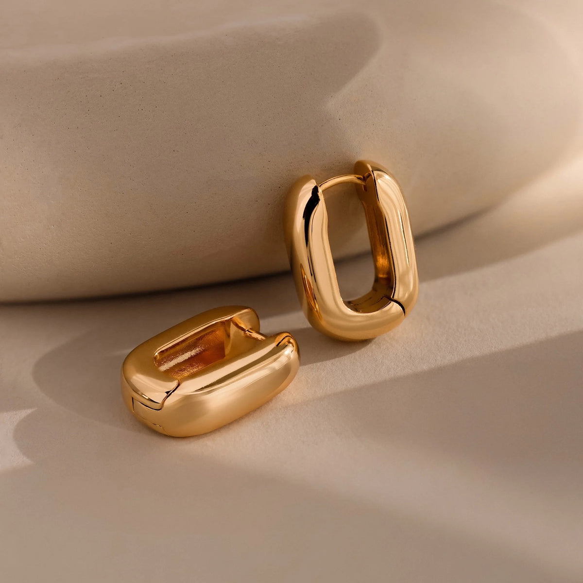 Bold Link Hoops Silver 18K Gold Plated