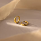 7mm Dainty Huggies Silver 18K Gold Plated