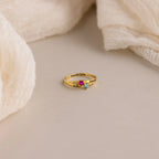 Toi et Moi Interlocking Name Ring Silver 18K Gold Plated